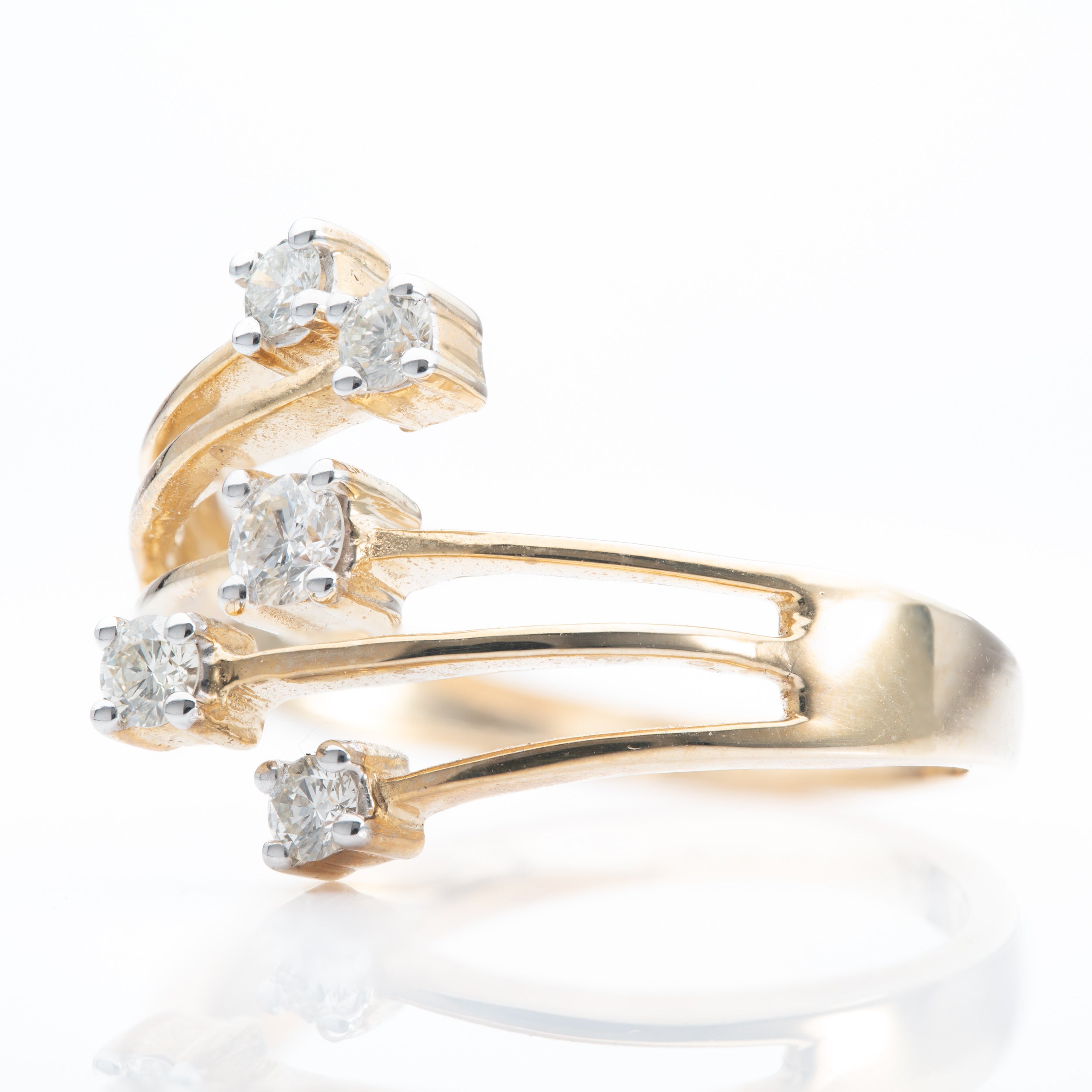 9ct Yellow Gold Diamond Set Dress Ring