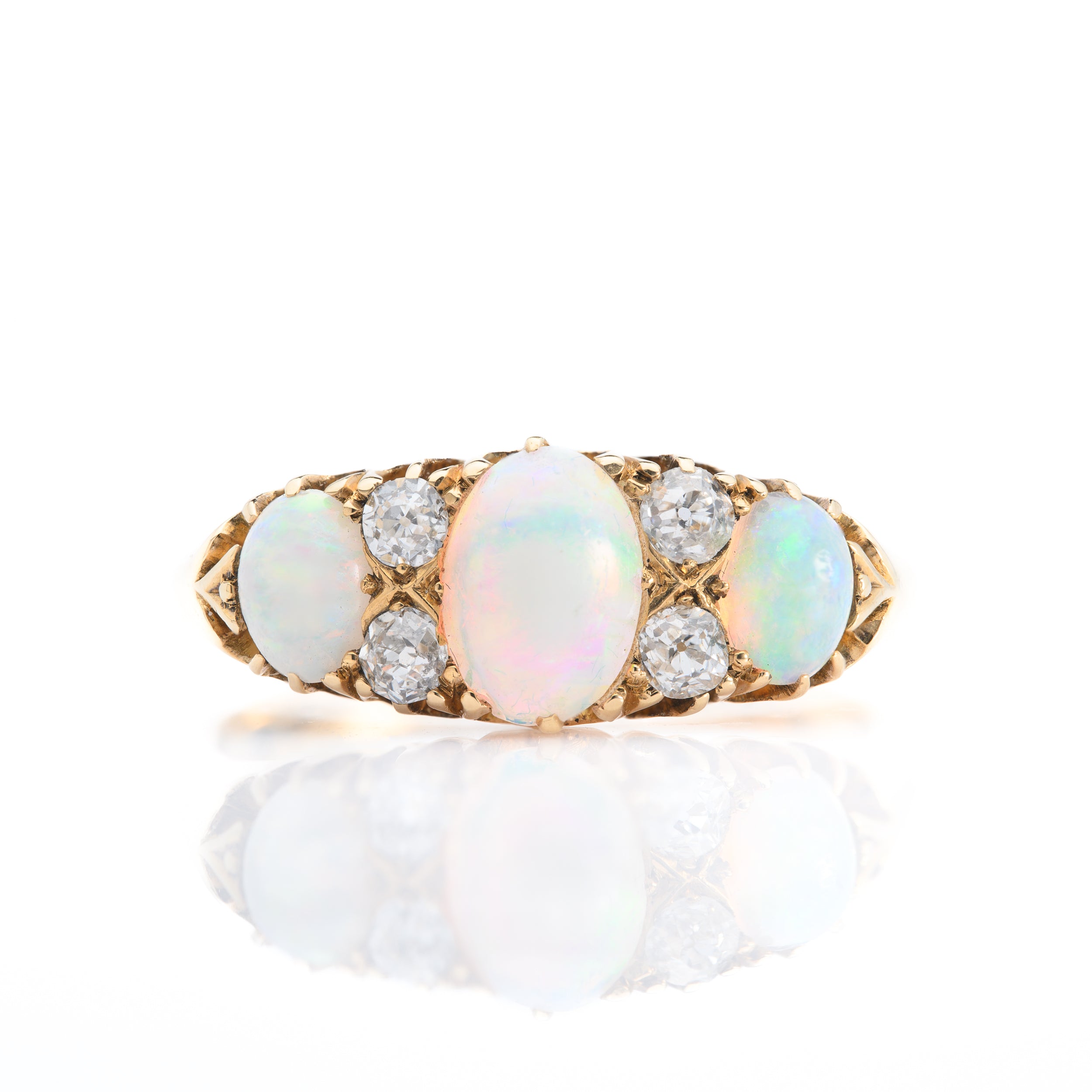 Opal and Diamond Pre-Owned Dress Ring
