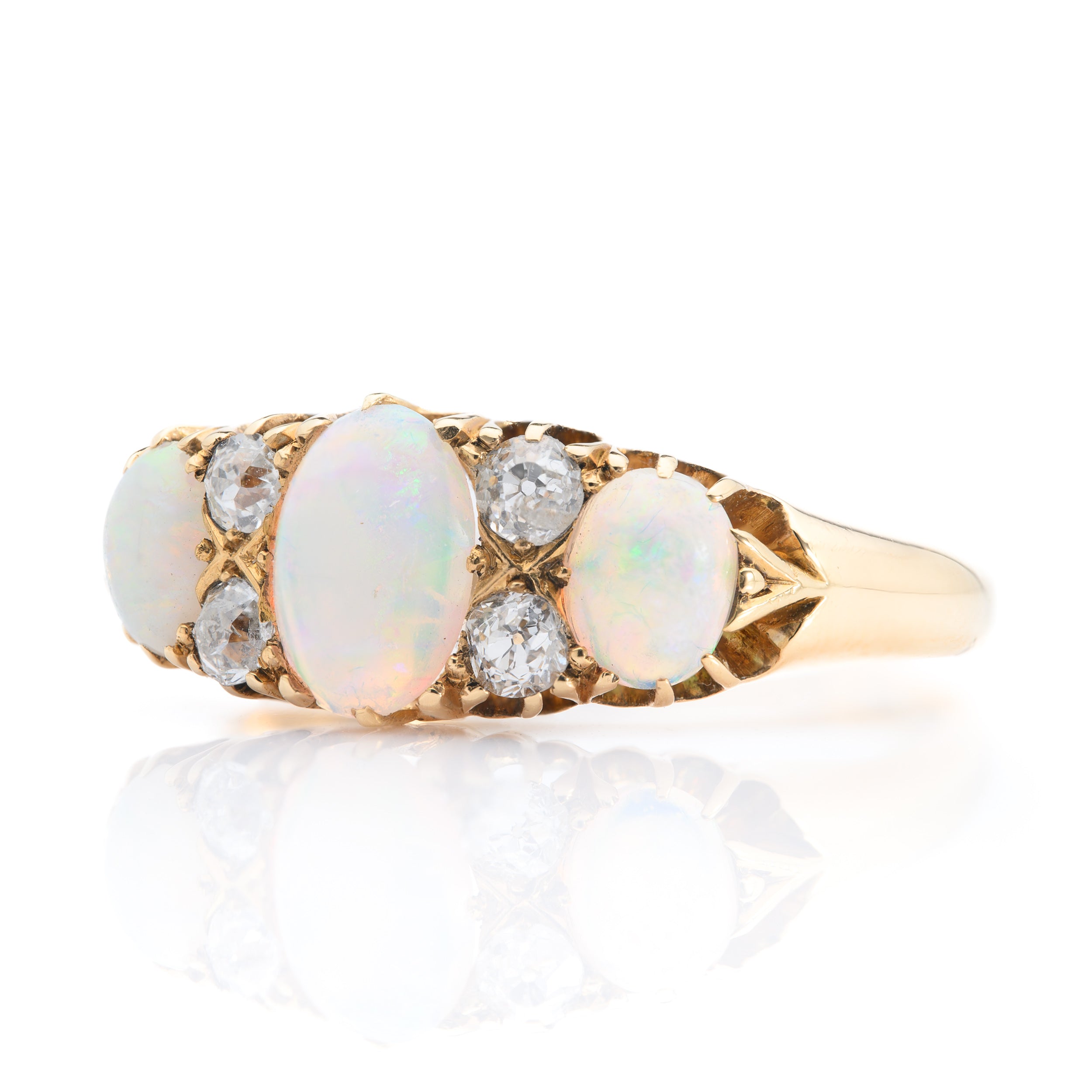 Opal and Diamond Pre-Owned Dress Ring