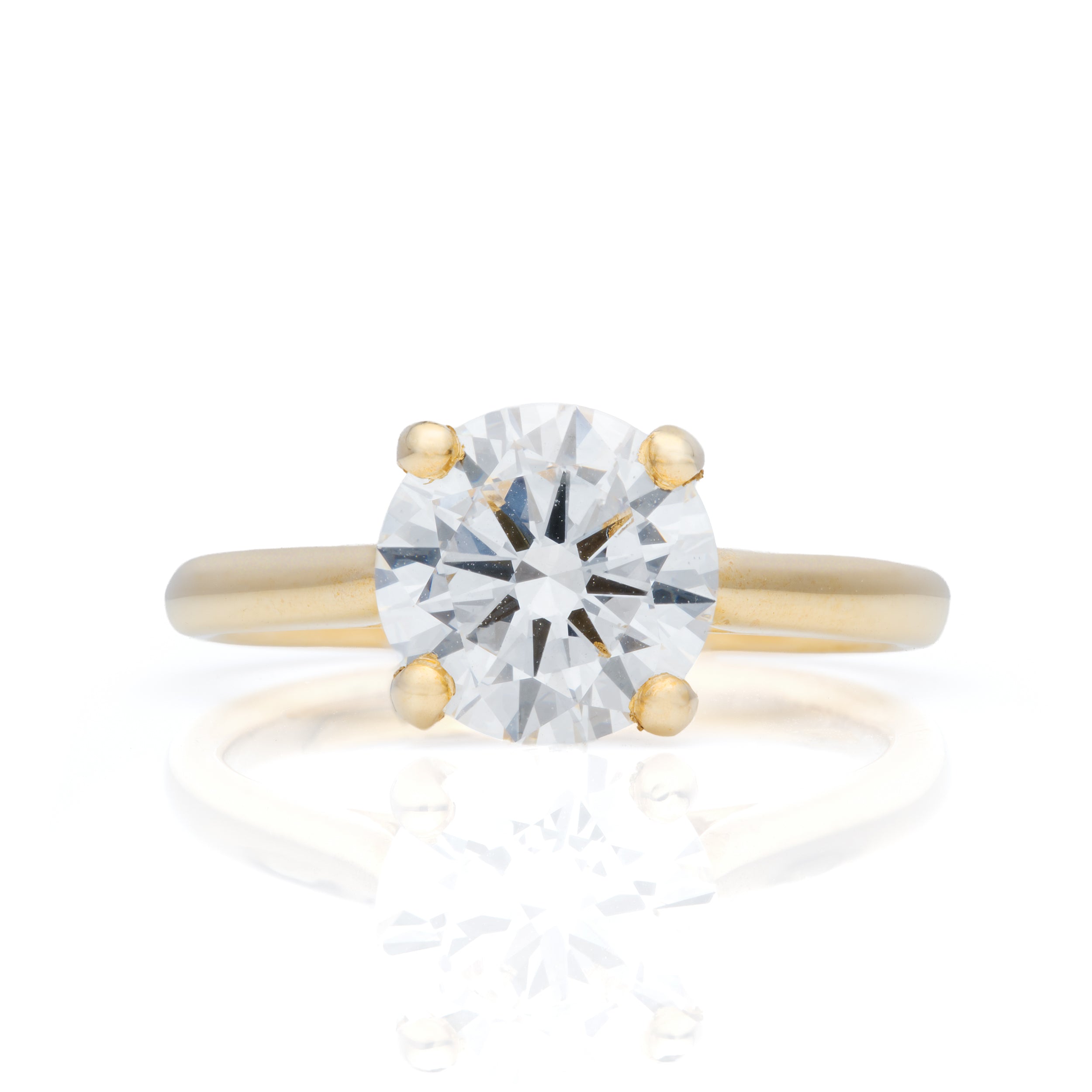9ct Yellow Gold Brilliant Cut Lab Grown Diamond Solitaire Ring