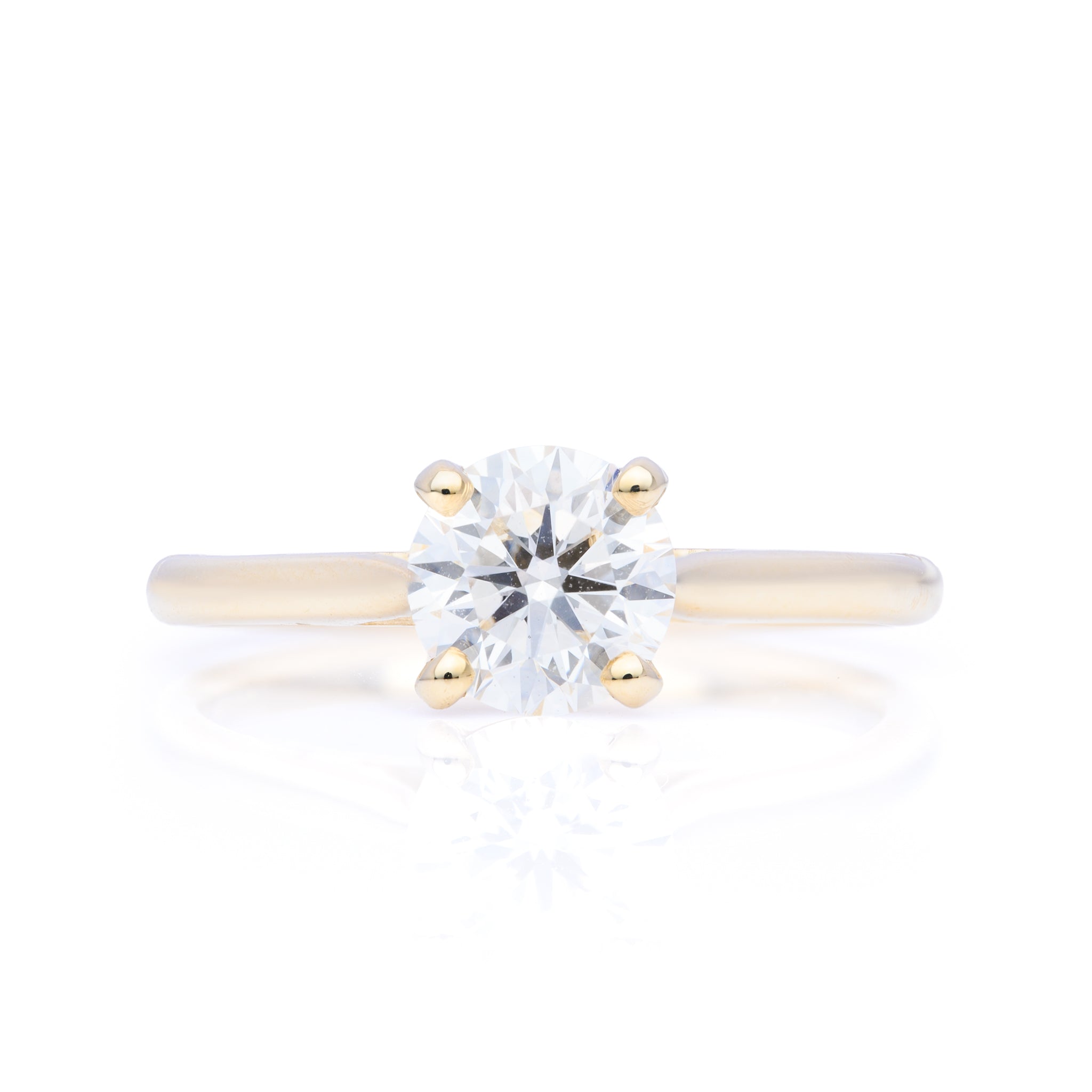 9ct Yellow Gold 1.00ct Brilliant Cut Lab Grown Diamond Solitaire Ring