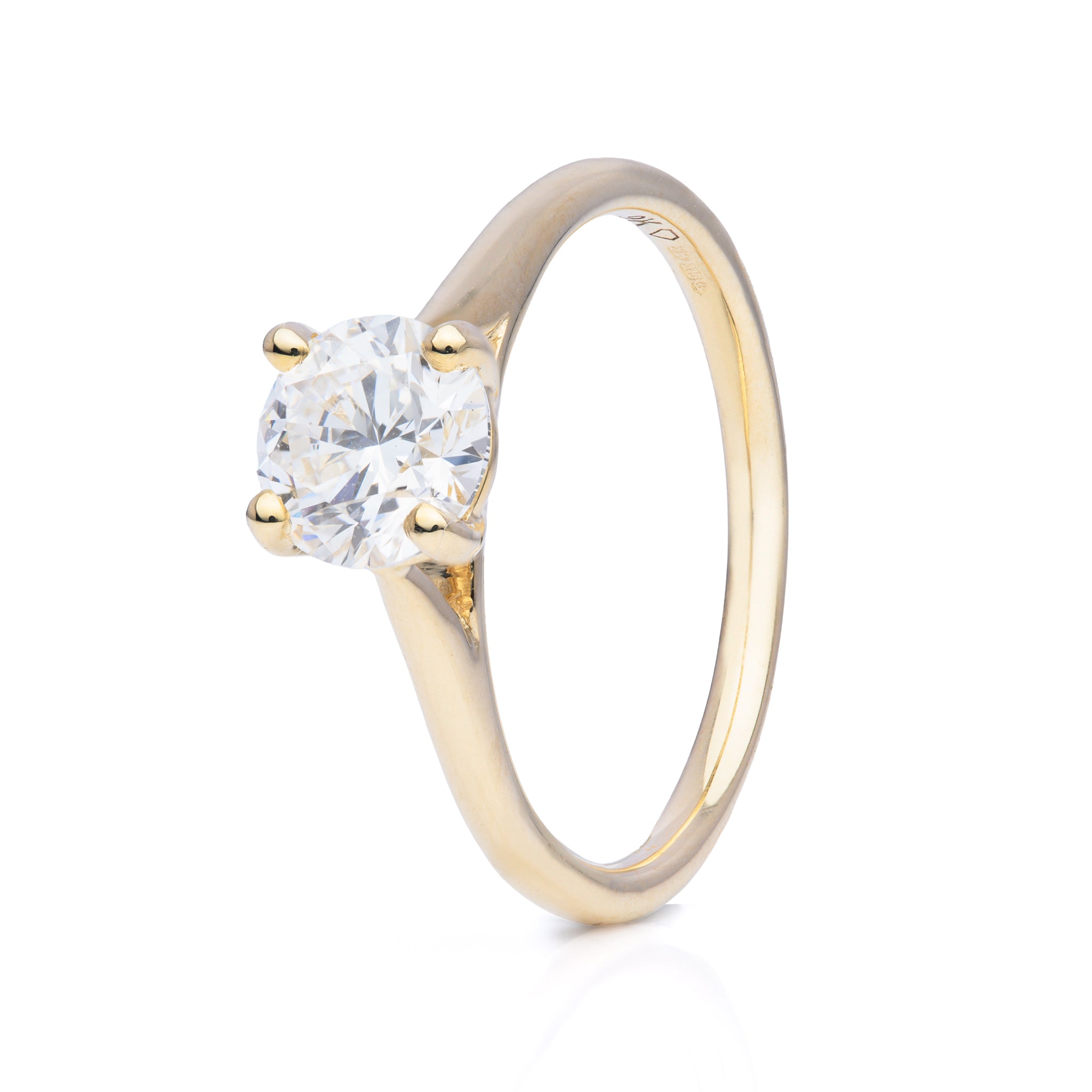 9ct Yellow Gold 1.00ct Brilliant Cut Lab Grown Diamond Solitaire Ring