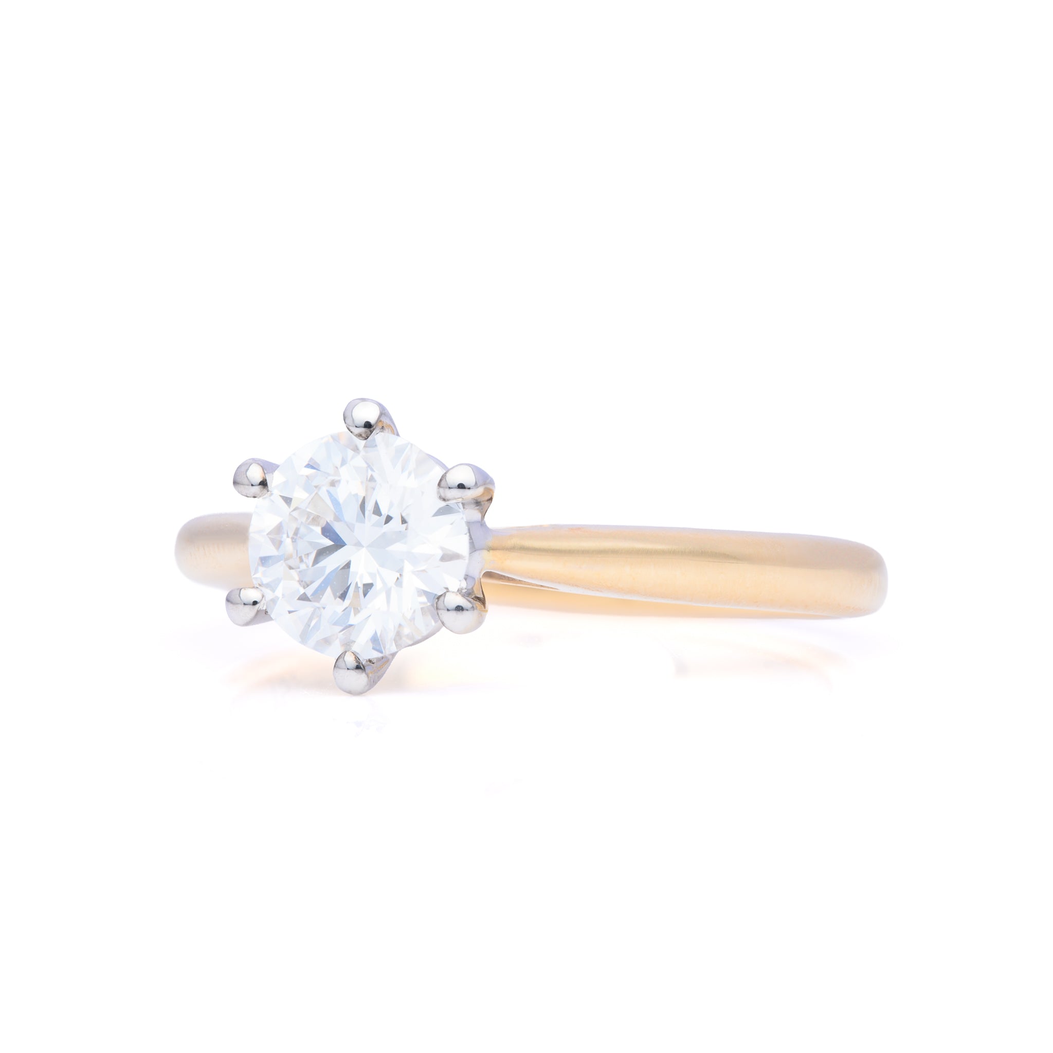 18ct Yellow Gold 0.80ct Lab Grown Diamond Solitaire Ring