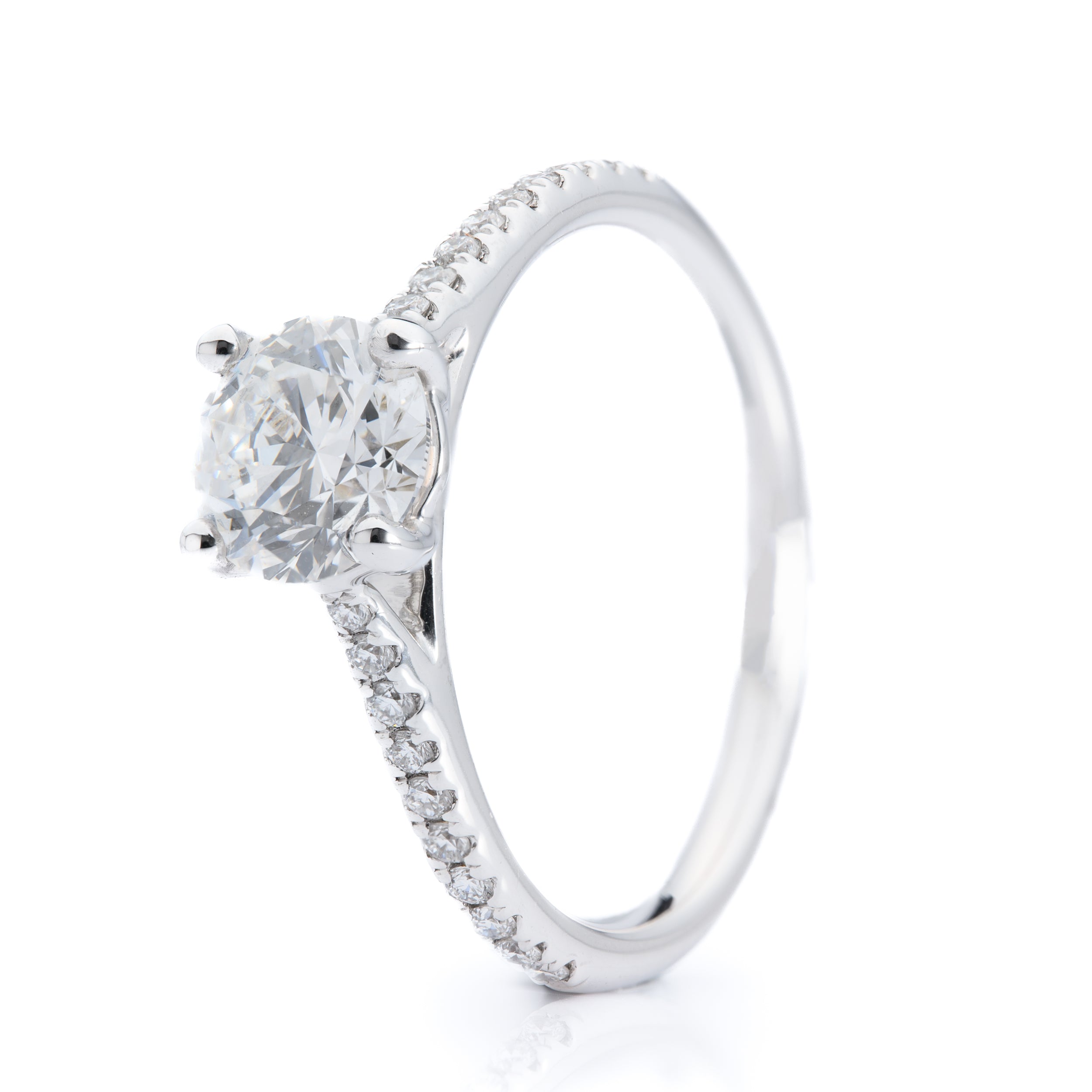 18ct White Gold Brilliant Cut Lab Grown Diamond Ring