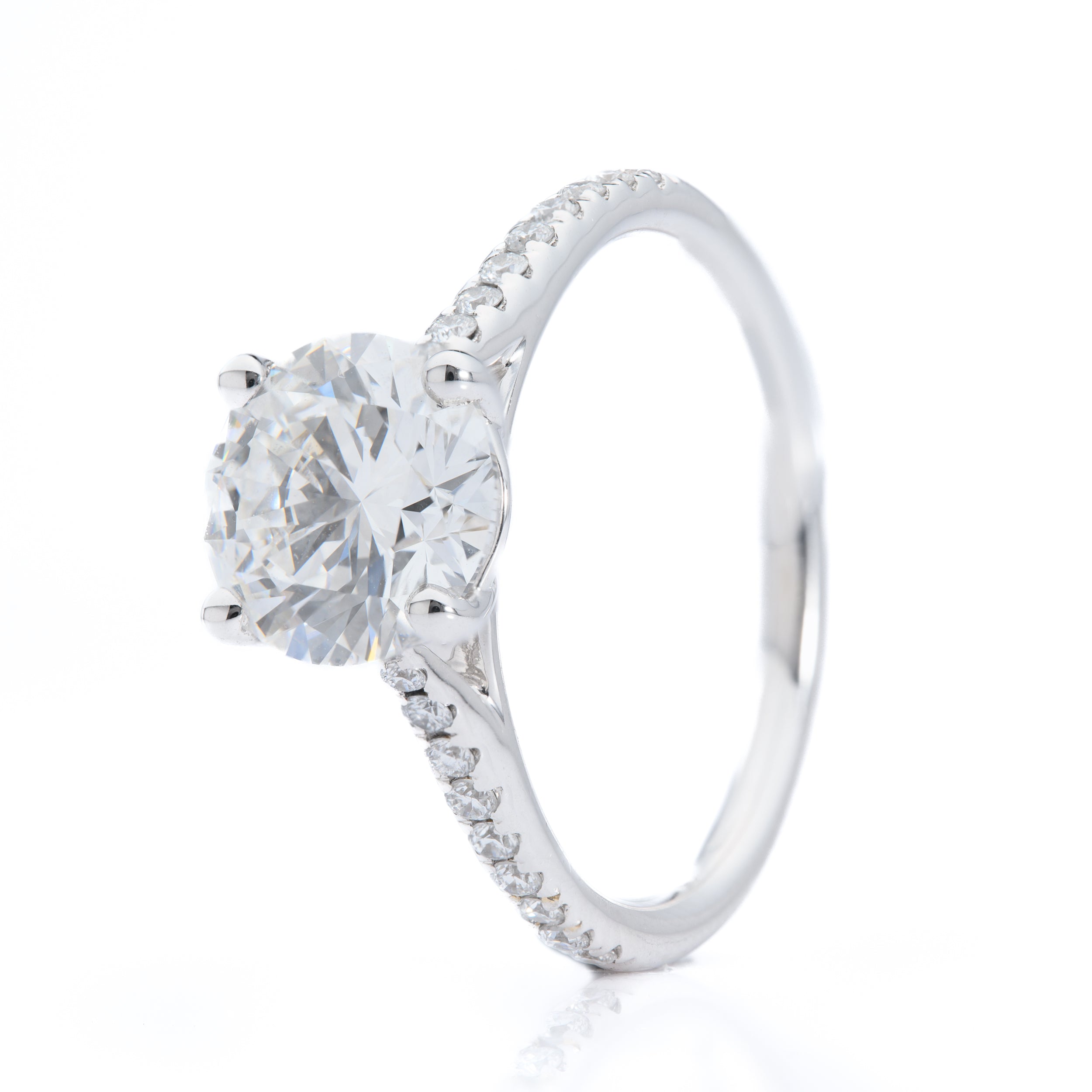 18ct White Gold Lab Grown Diamond Ring