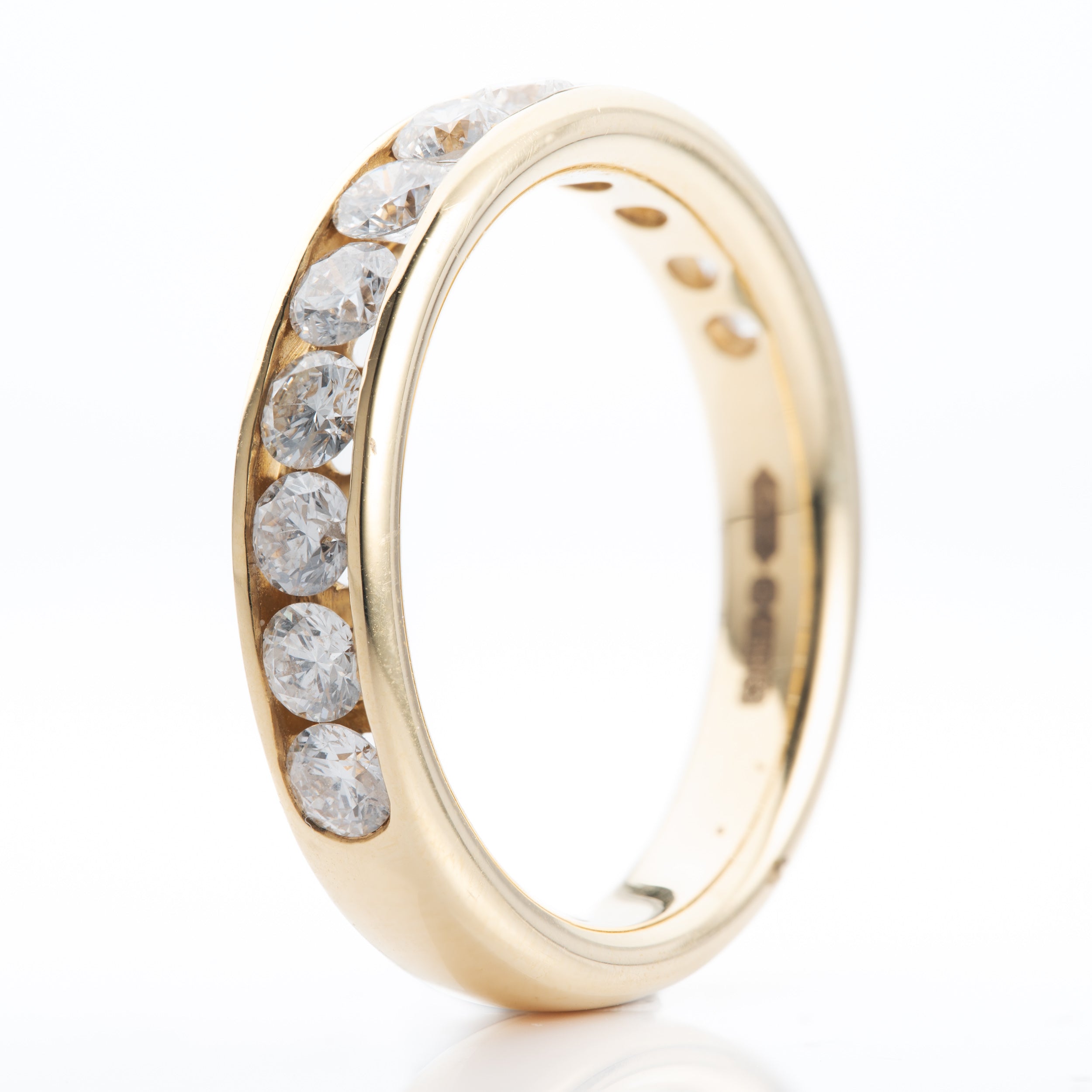 18ct Yellow Gold 1.00ct Channel Set Diamond Eternity Ring