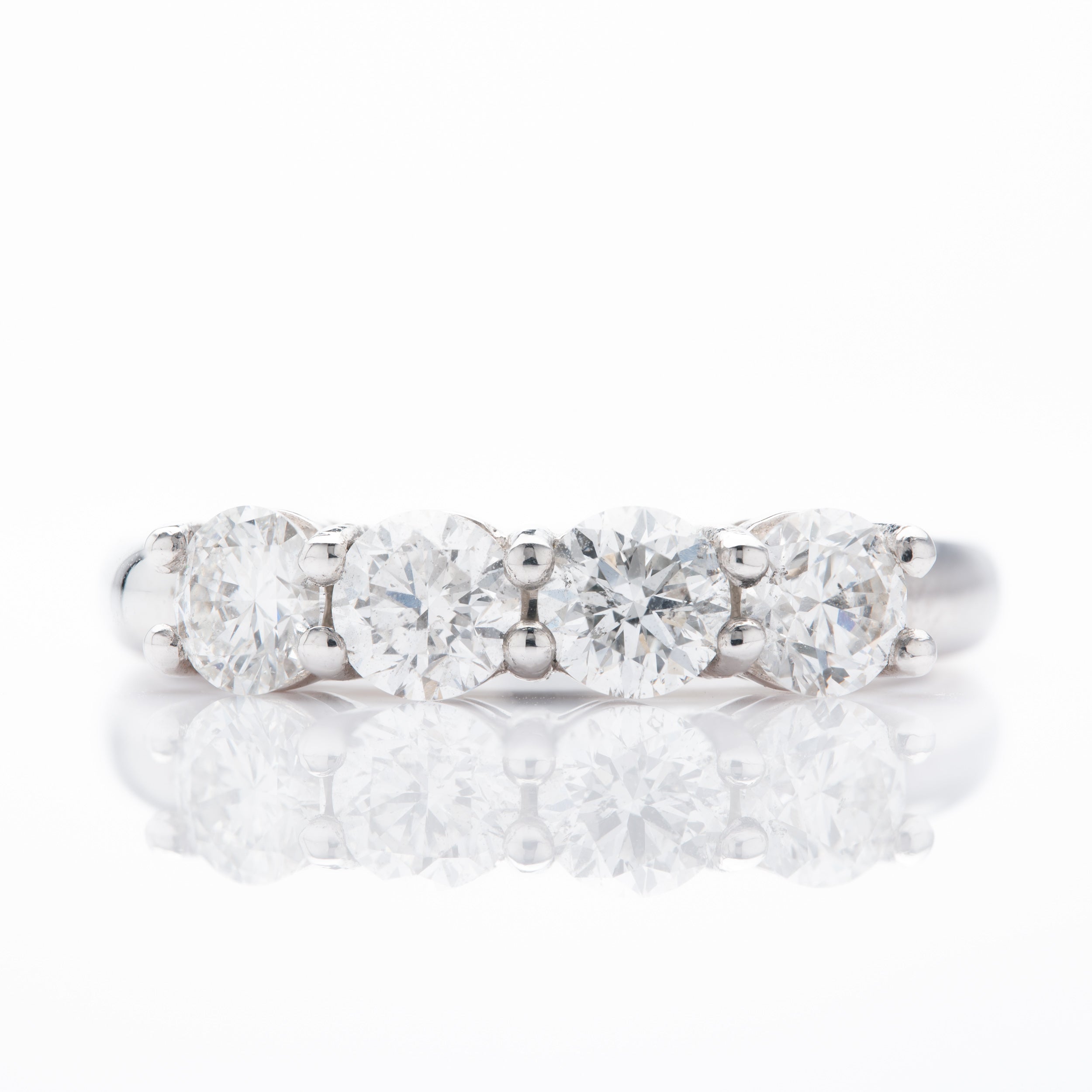 Platinum & Brilliant Cut Diamond Four Stone Ring
