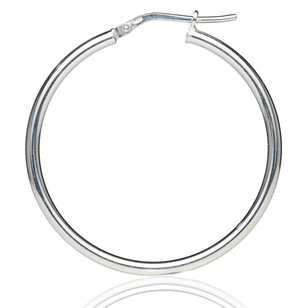 Silver 34mm Hoop Earrings