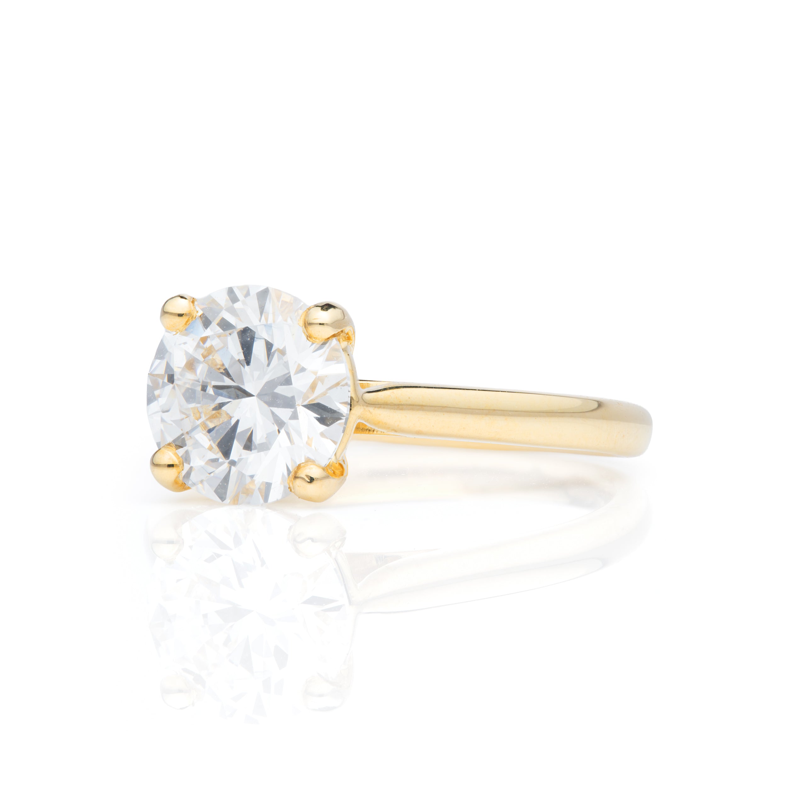 9ct Yellow Gold Brilliant Cut Lab Grown Diamond Solitaire Ring