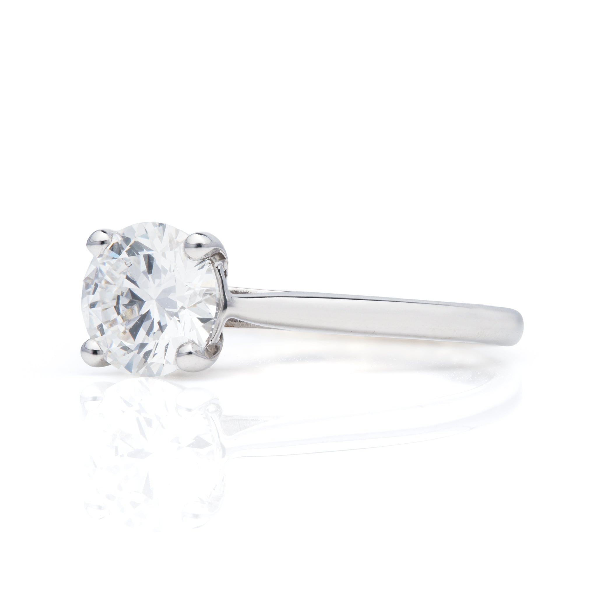 9ct White Gold Brilliant Cut Lab Grown Diamond Solitaire Ring (1.00ct)