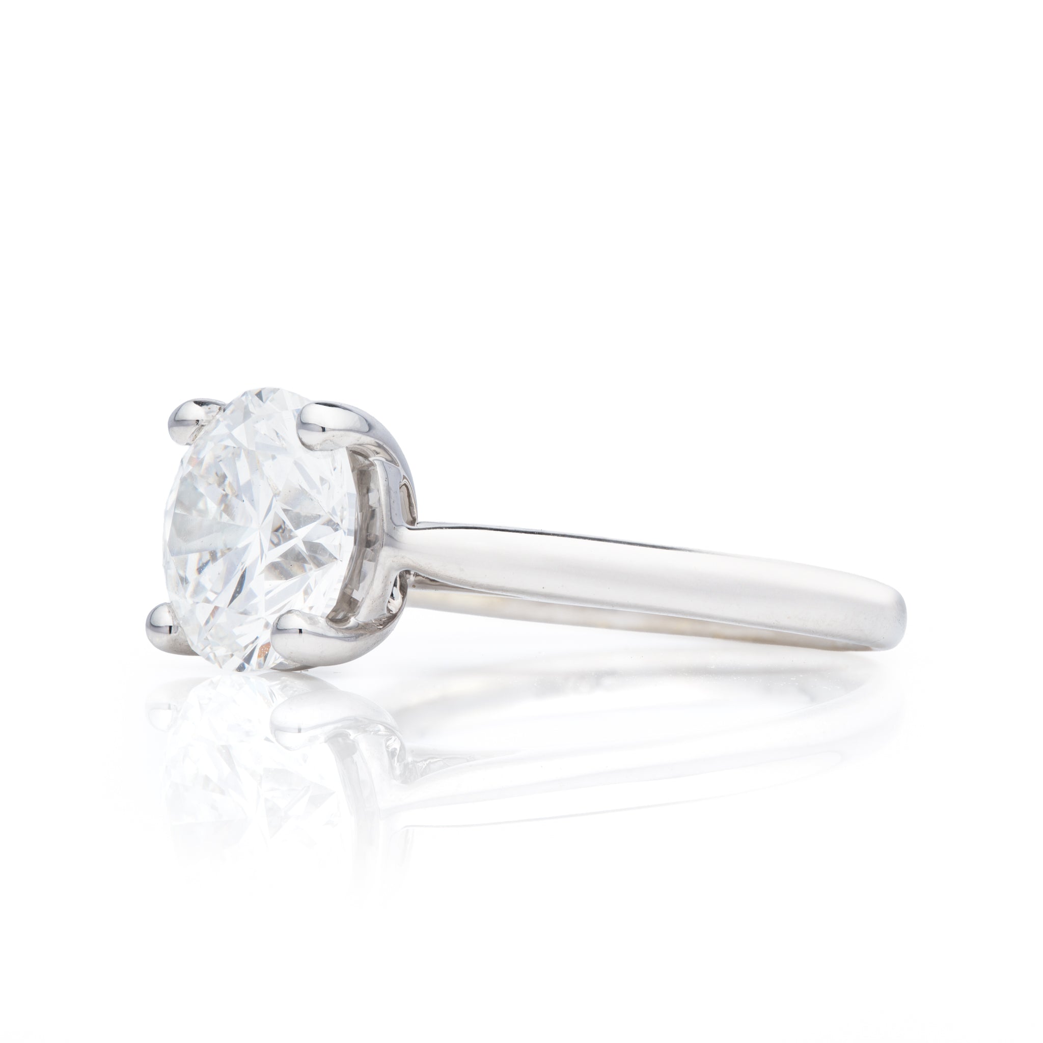 9ct White Gold Brilliant Cut Lab Grown Diamond Solitaire Ring