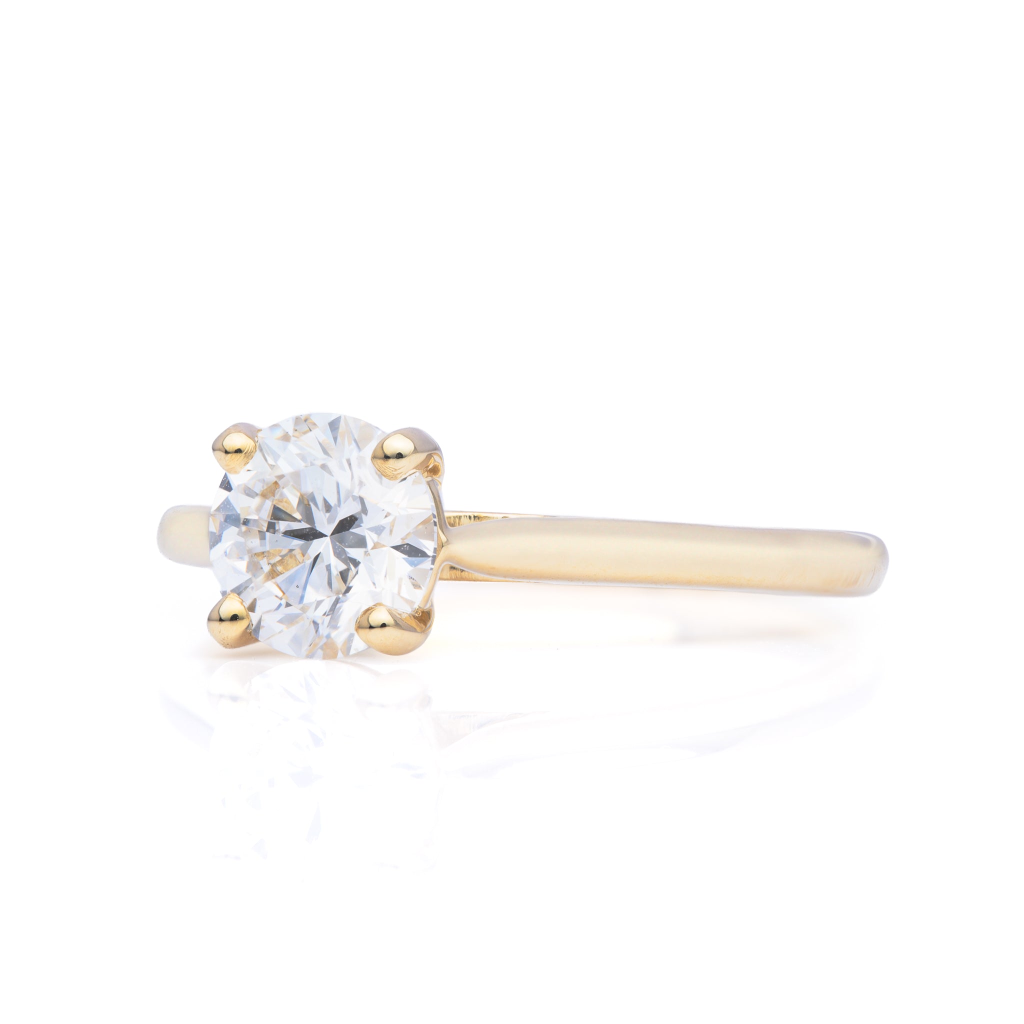 9ct Yellow Gold 1.00ct Brilliant Cut Lab Grown Diamond Solitaire Ring