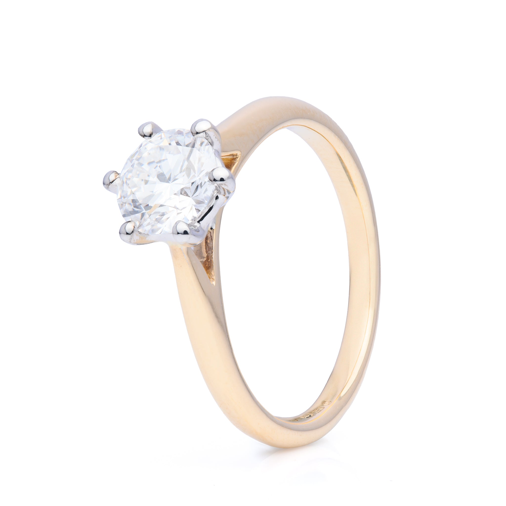 18ct Yellow Gold 0.80ct Lab Grown Diamond Solitaire Ring