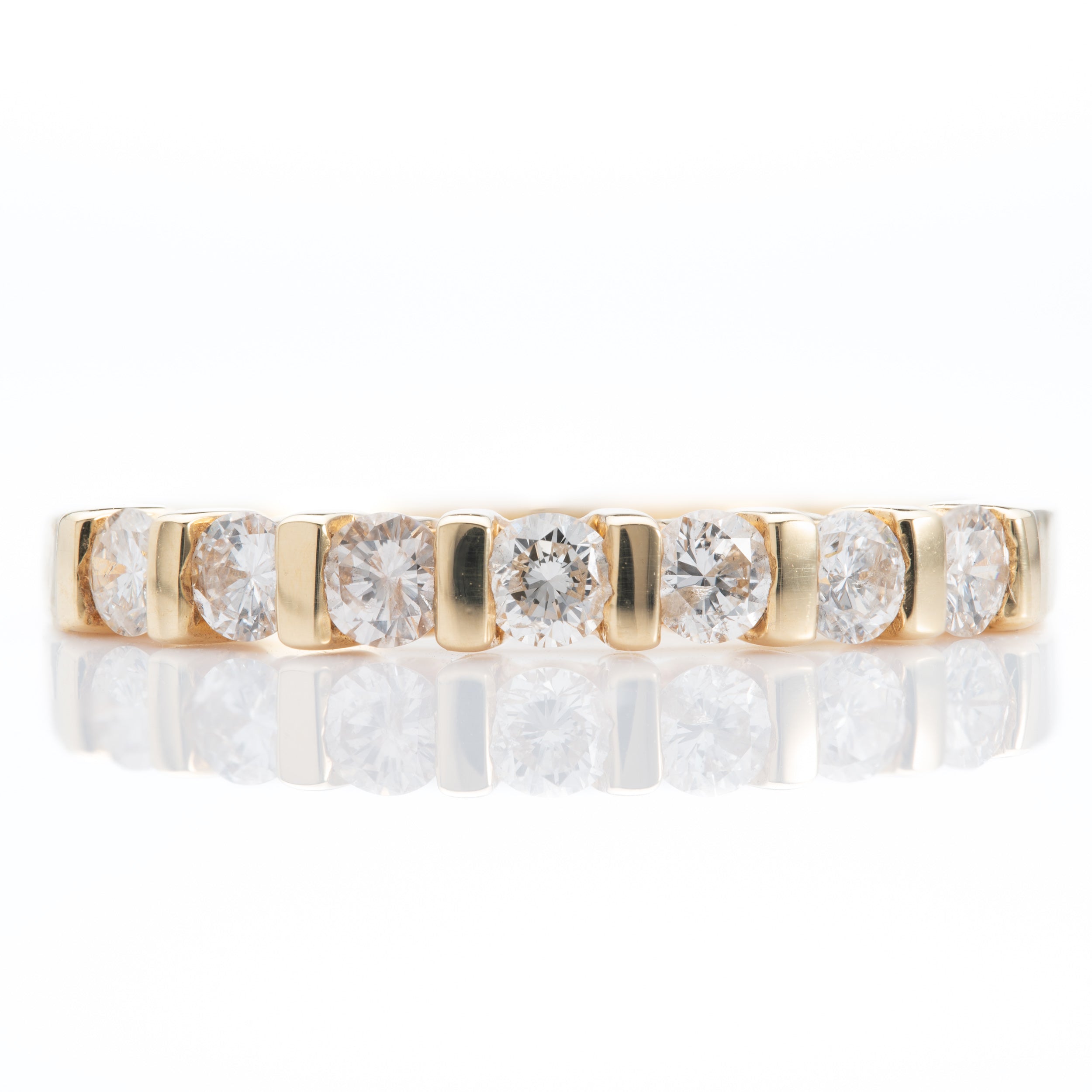 18ct Yellow Gold Brilliant Cut Diamond 7 Stone Ring