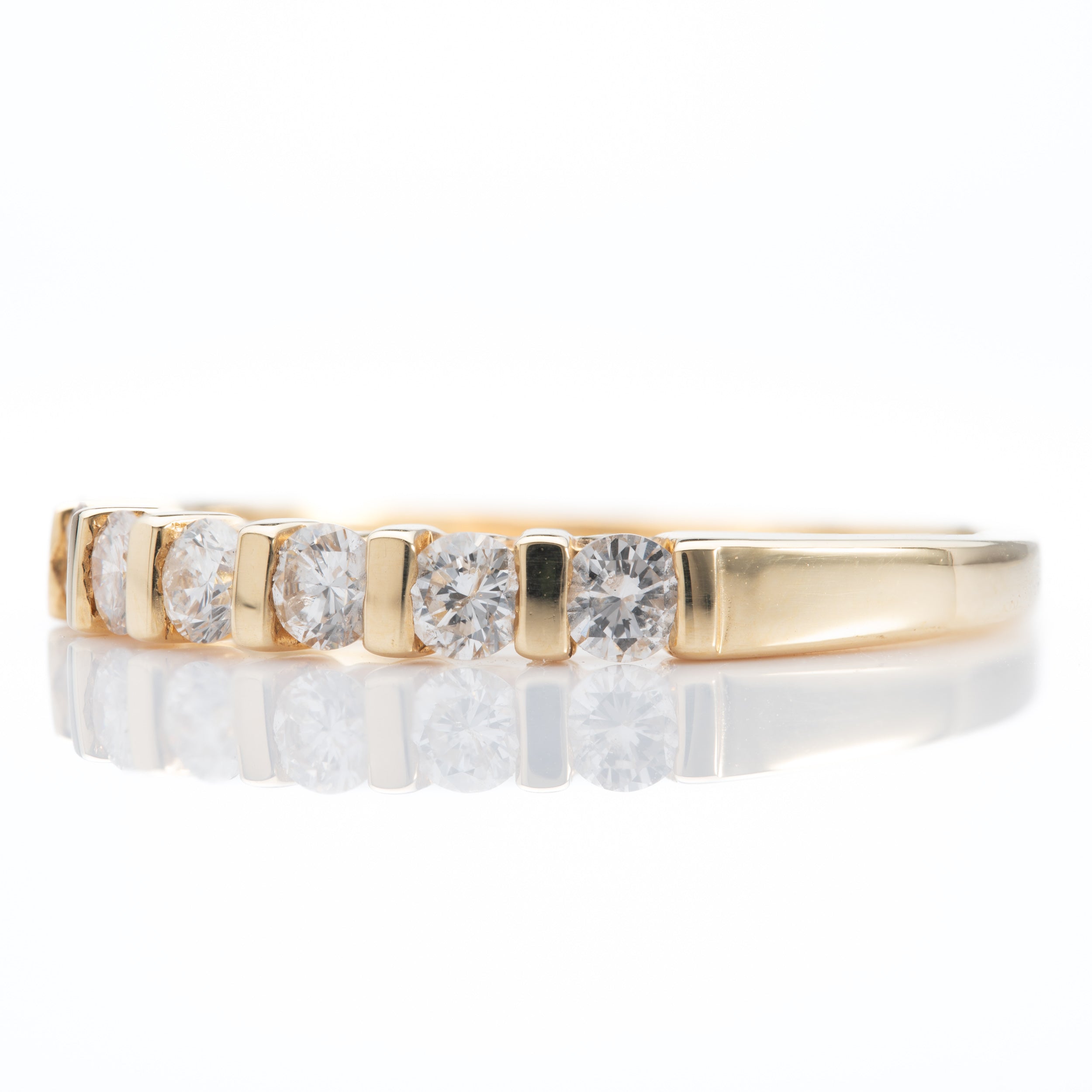 18ct Yellow Gold Brilliant Cut Diamond 7 Stone Ring