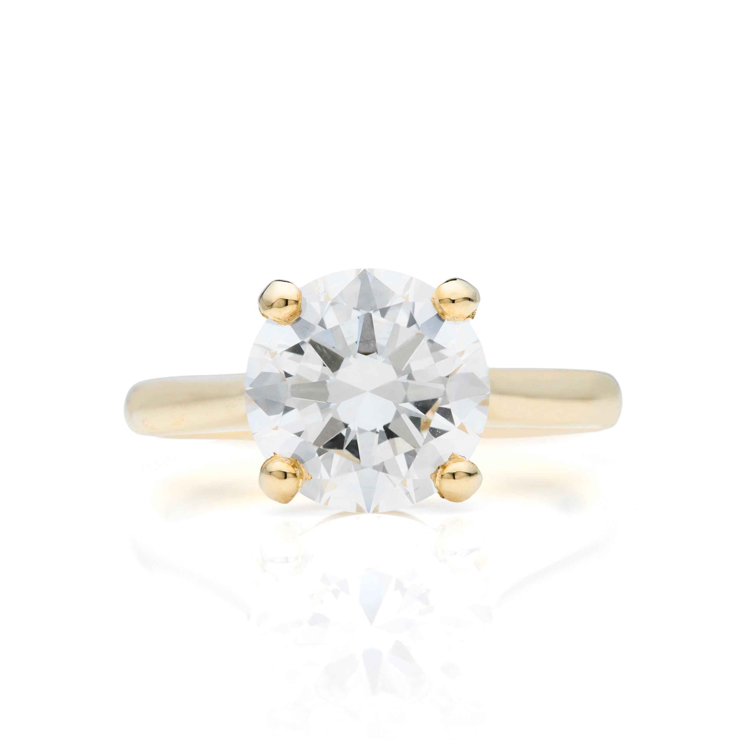 9ct Yellow Gold 3.00ct Brilliant Cut Lab Grown Diamond Solitaire Ring