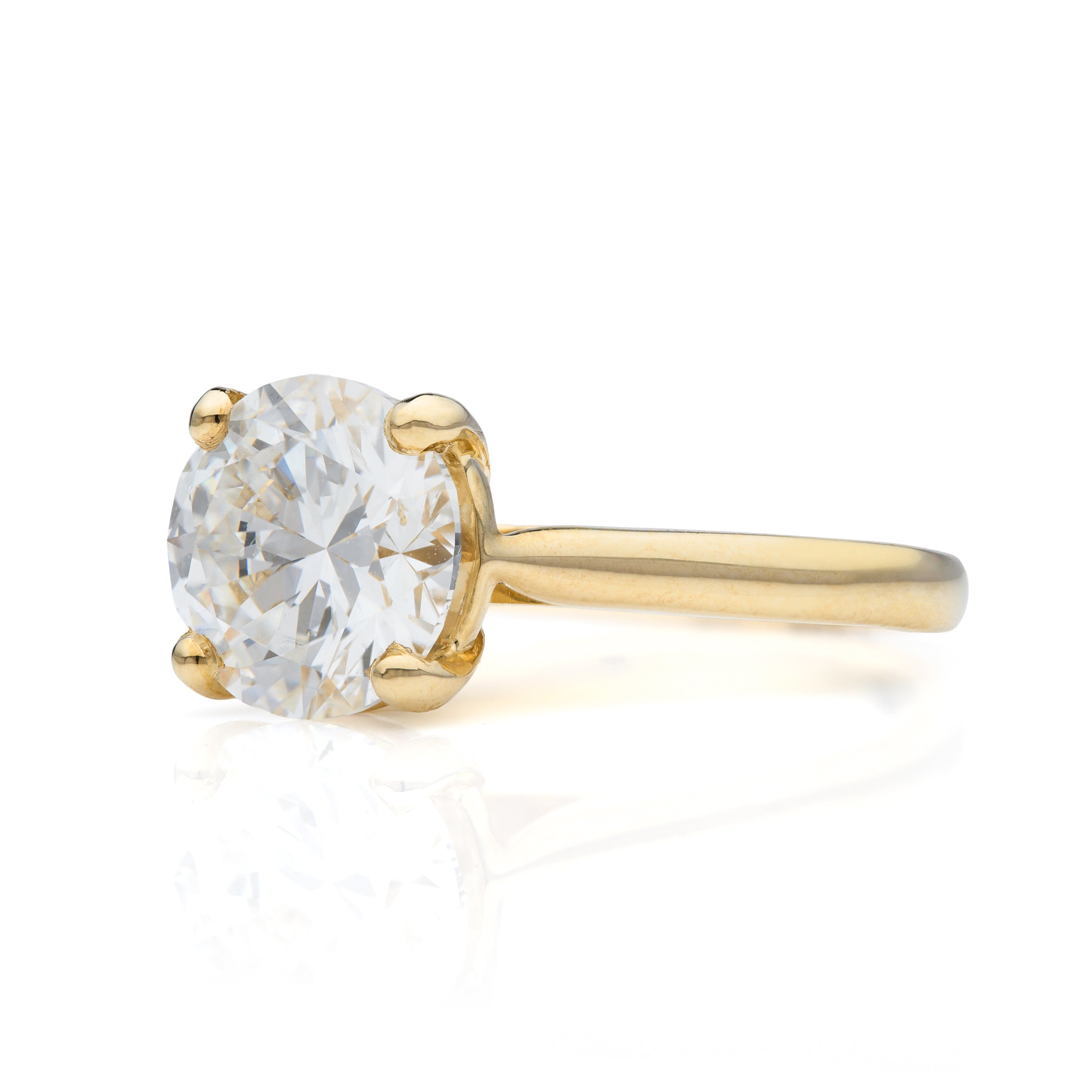 9ct Yellow Gold 3.00ct Brilliant Cut Lab Grown Diamond Solitaire Ring