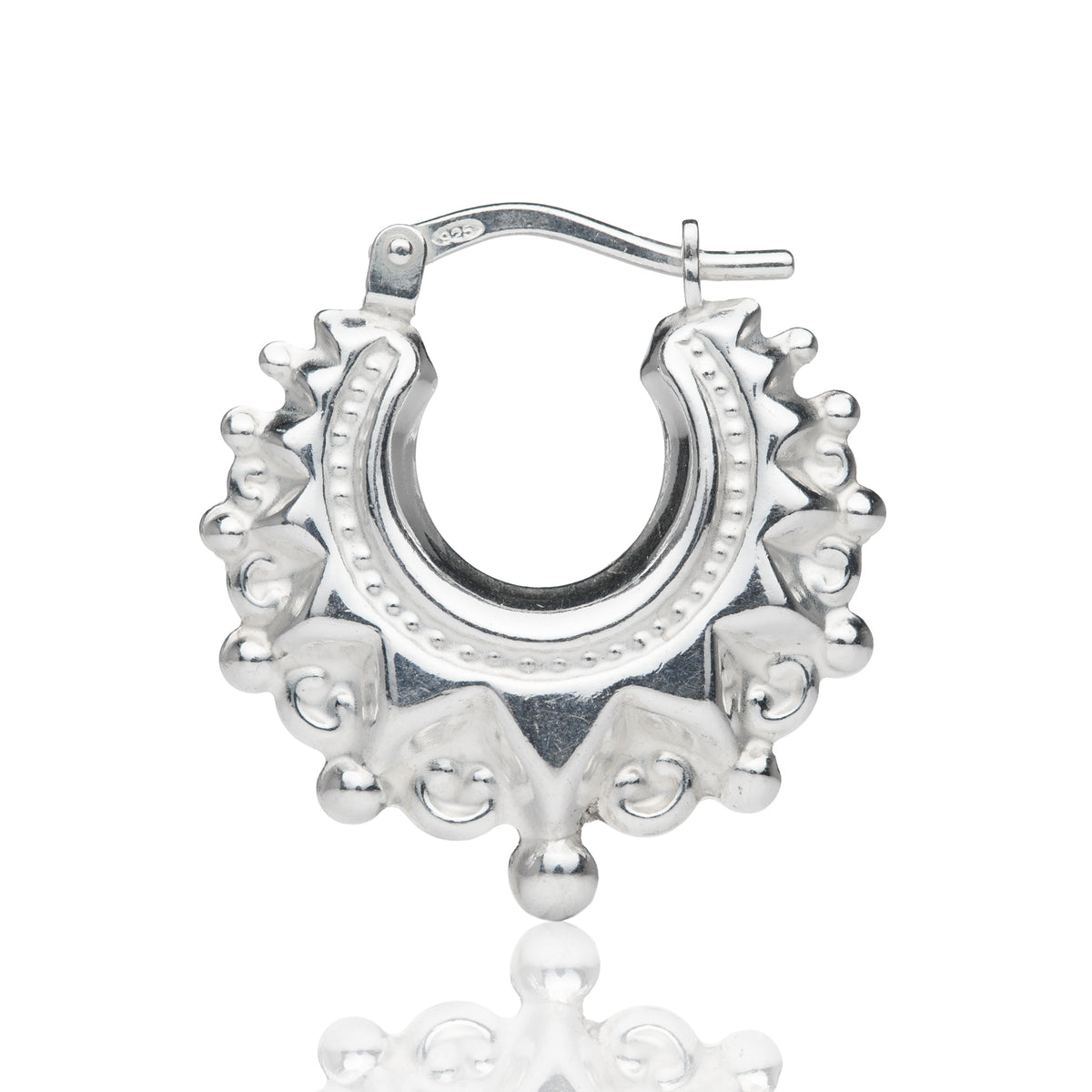 Silver 20mm Creole Hoop Earrings